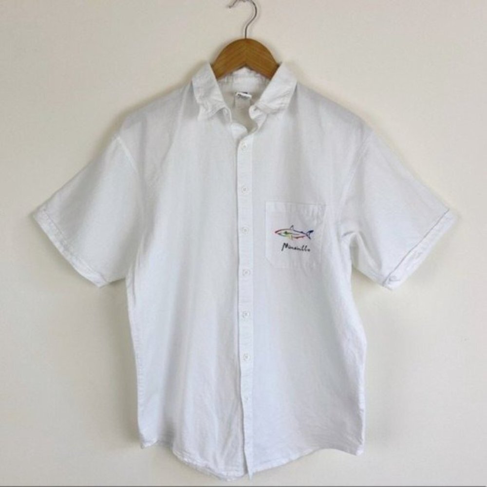 Vintage White Novelty Manzanilla Mexico Blouse
